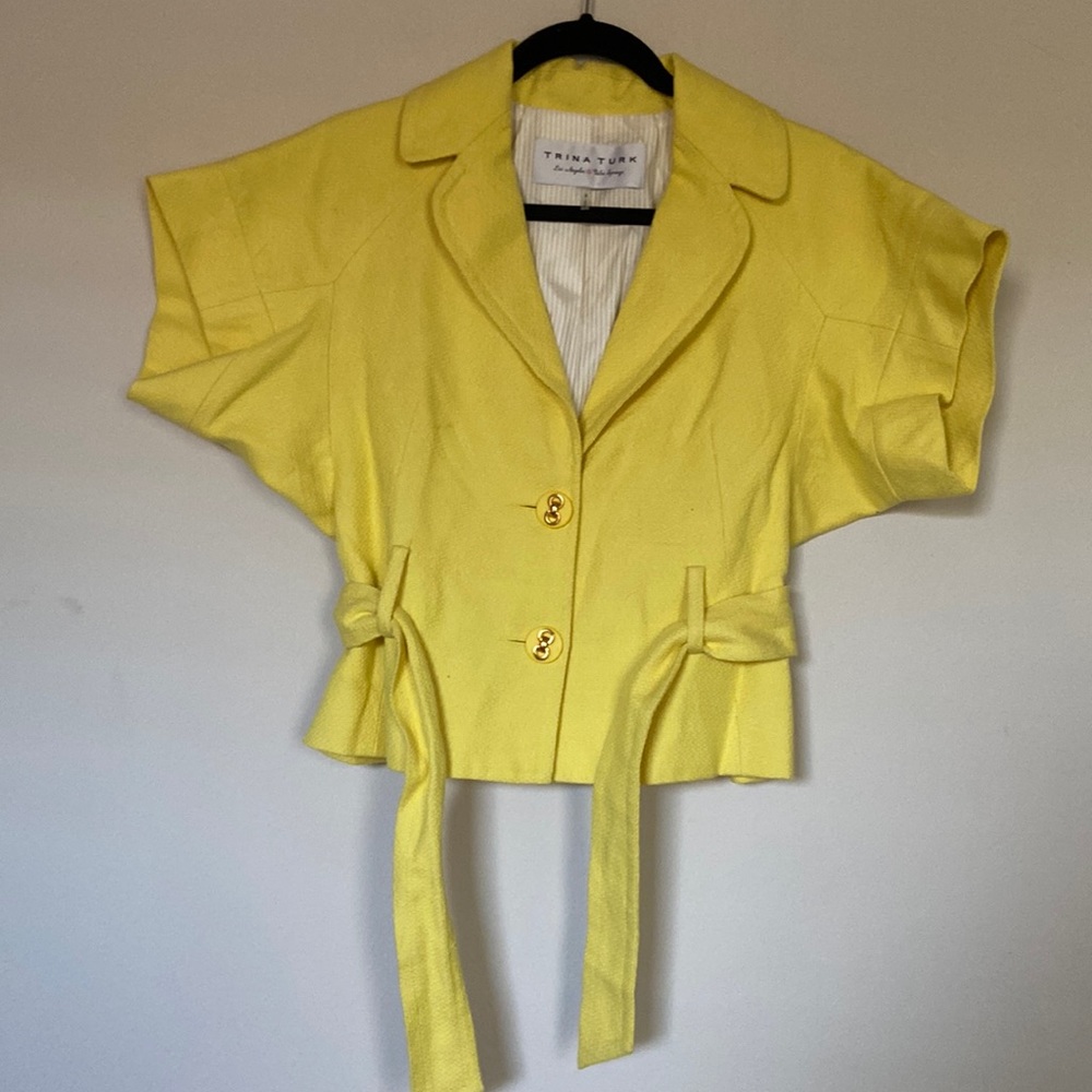 Trina Turk yellow blazer